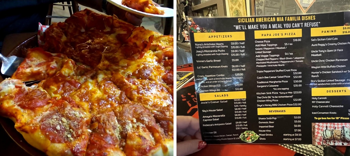 Papas Ranch House Menu